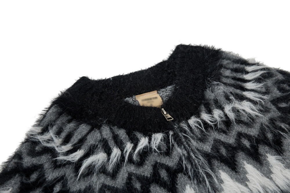 メンズ カーディガン  男性用ニットカーディガン秋冬新作幾何学模様