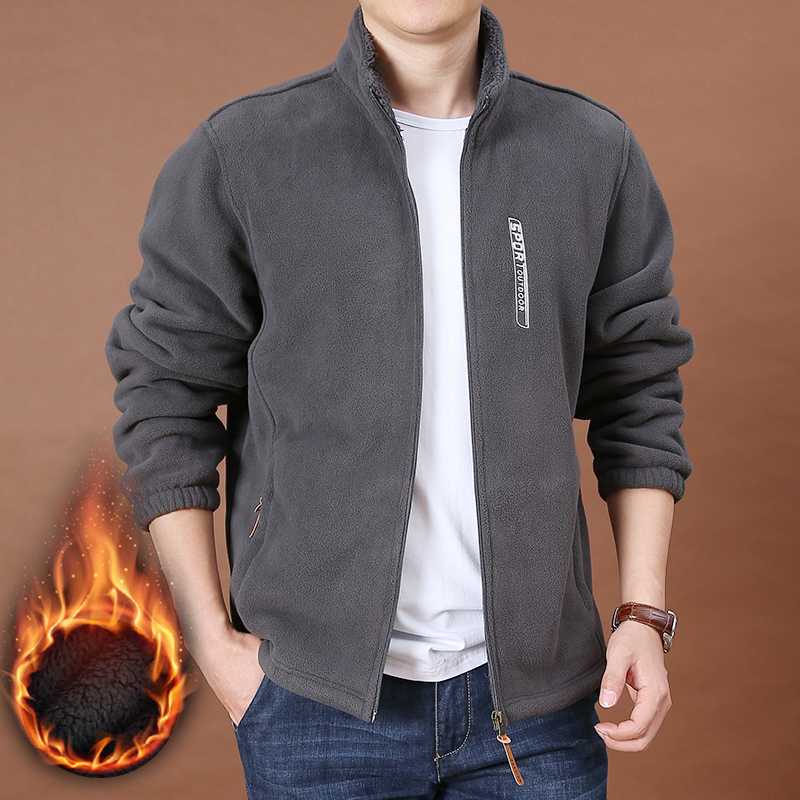 カーディガン メンズ あったかフリースジップアップカーディガン