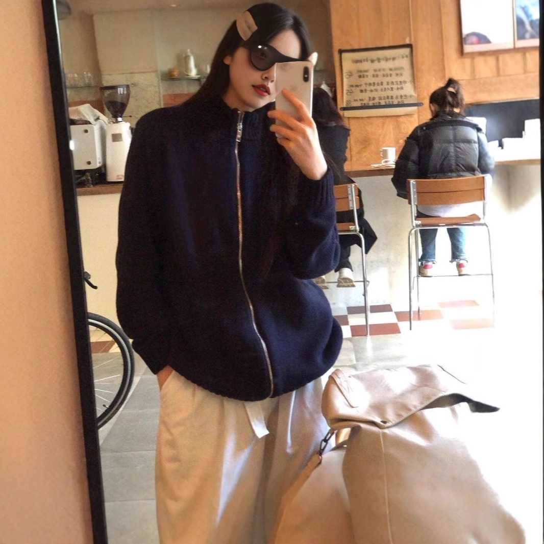 カーディガン メンズ オーバーサイズ ニットジップカーディガン