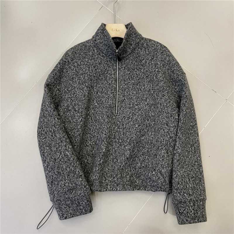 カーディガン メンズ ニット地ジップアップカーディガン