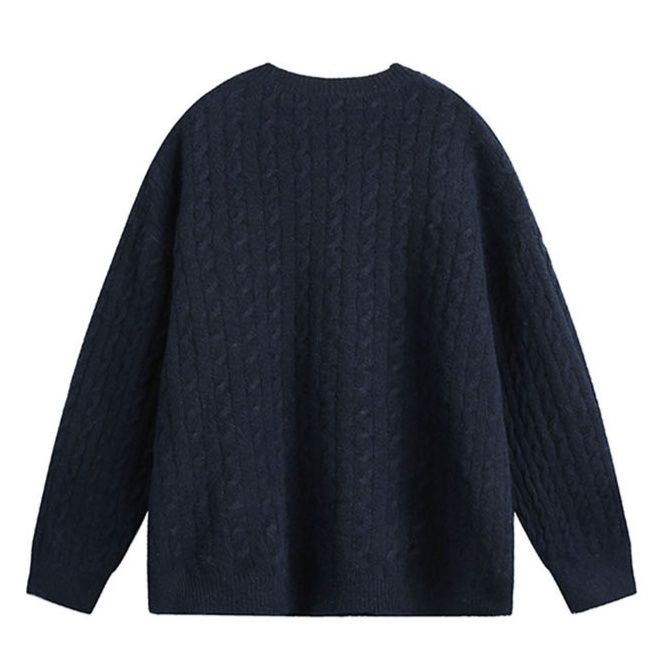 メンズ カーディガン  メンズ ケーブル編みニットカーディガン 秋冬 全4色