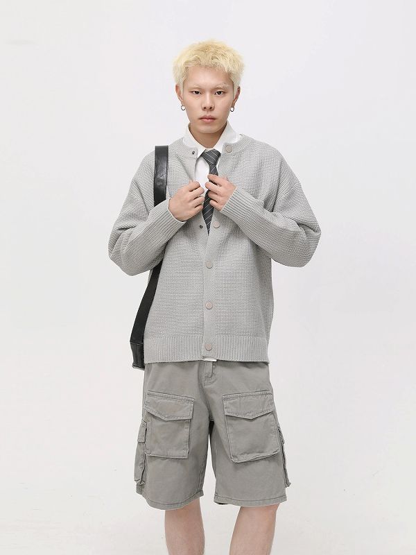 メンズ カーディガン  メンズ ニットカーディガン 秋冬新作 全3色