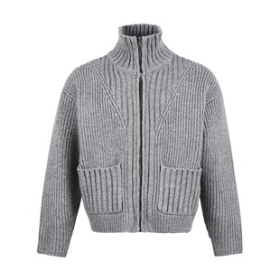 メンズ カーディガン  メンズ ニット カーディガン ジップアップ 秋冬 全2色