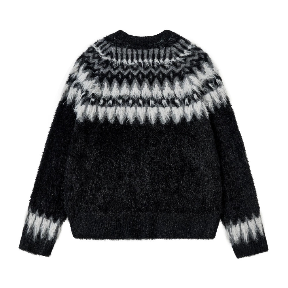 メンズ カーディガン  男性用ニットカーディガン秋冬新作幾何学模様