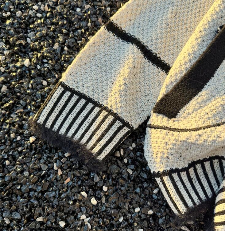 メンズ カーディガン  メンズ ニット カーディガン ボーダー柄