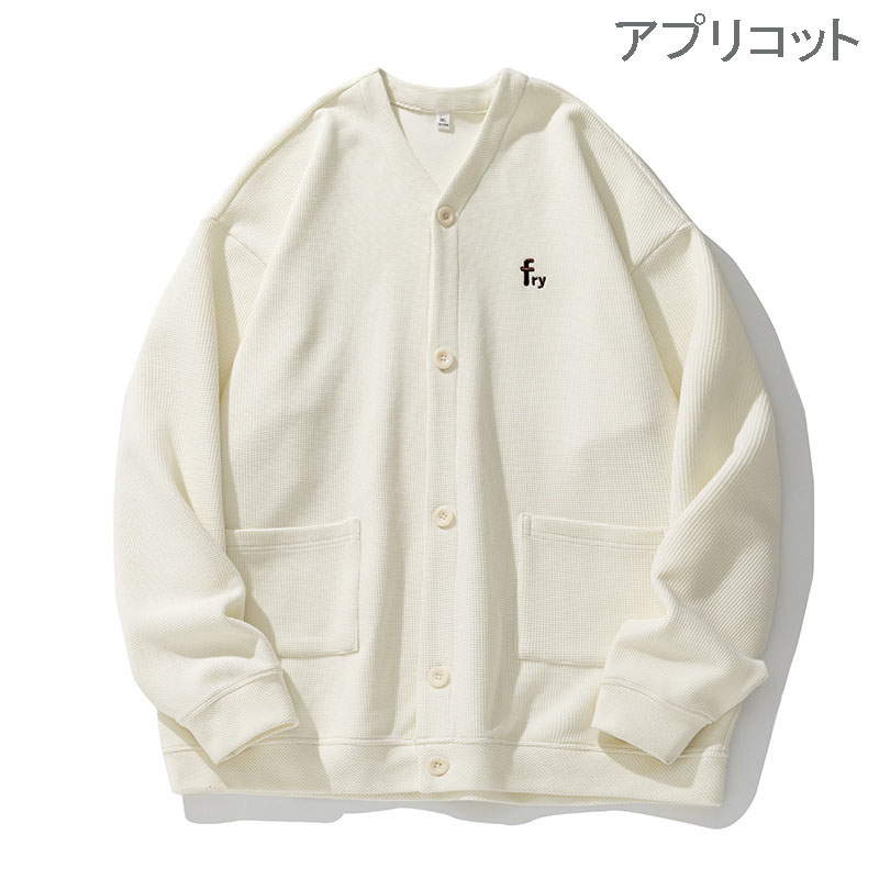 メンズ カーディガン  学生風メンズカーディガン ニット素材 秋冬新作全3色