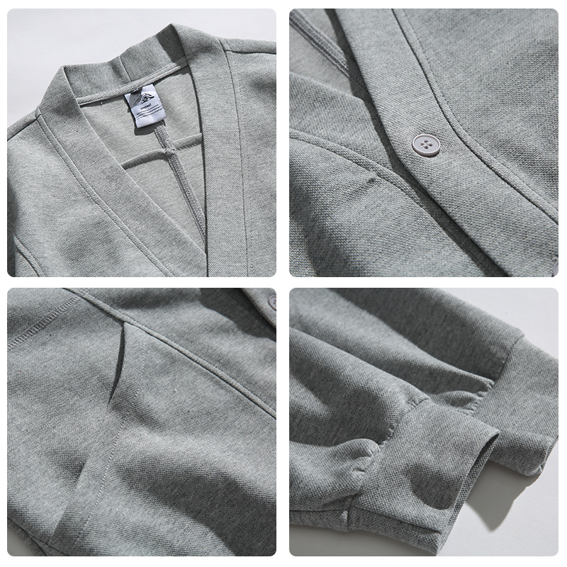 メンズ カーディガン  メンズ無地カーディガン男女兼用全四色