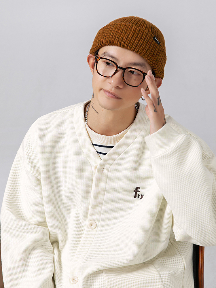 メンズ カーディガン  学生風メンズカーディガン ニット素材 秋冬新作全3色