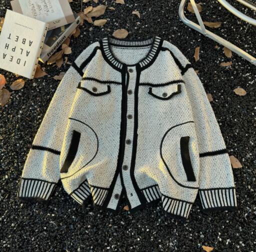 メンズ カーディガン  メンズ ニット カーディガン ボーダー柄