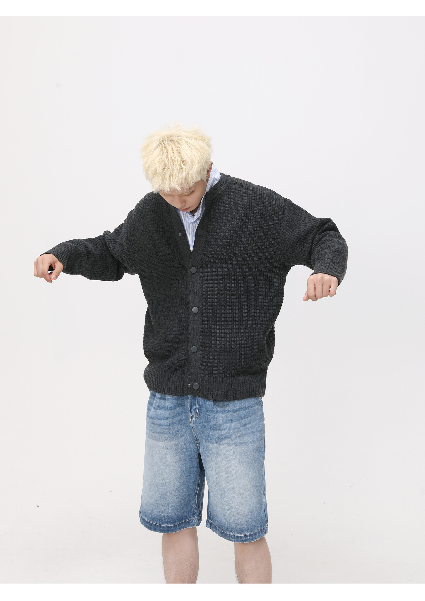 メンズ カーディガン  メンズ ニットカーディガン 秋冬新作 全3色