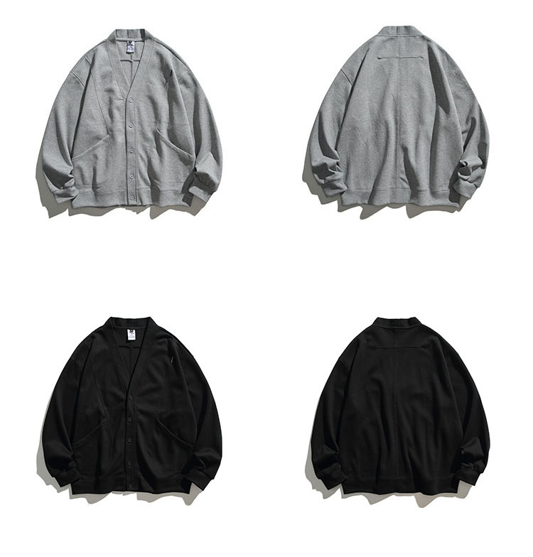 メンズ カーディガン  メンズ無地カーディガン男女兼用全四色