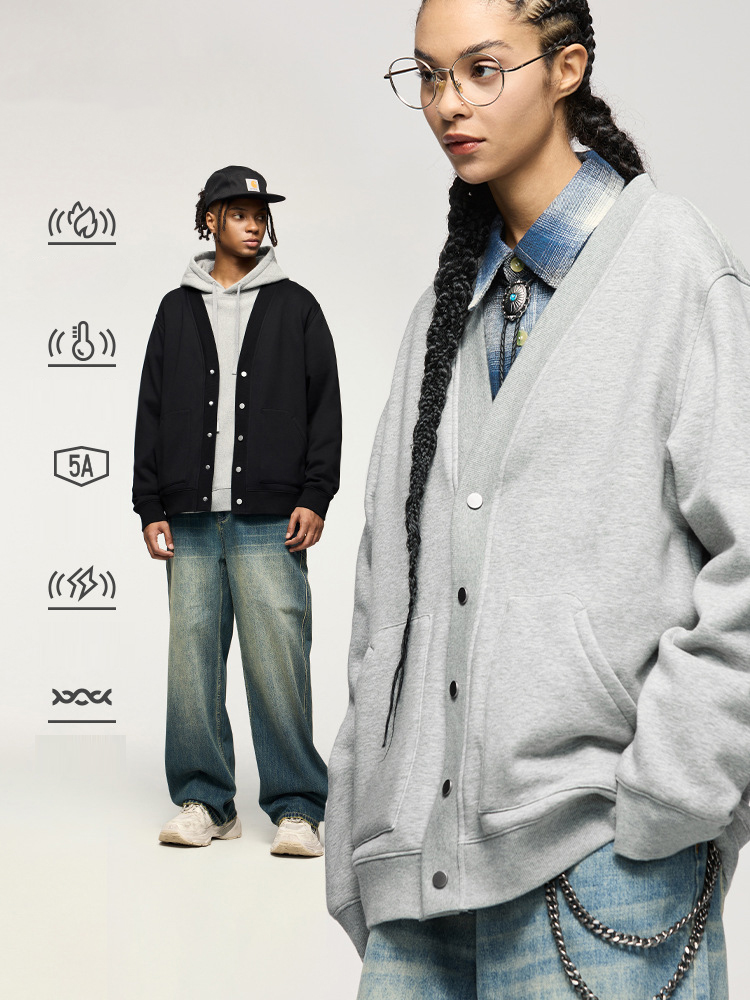 メンズ カーディガン  メンズ無地カーディガン秋冬新作カジュアルアウター全3色