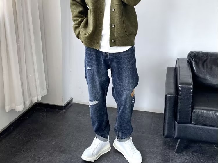 カーディガン メンズ スタンドカラーウール混カーディガン