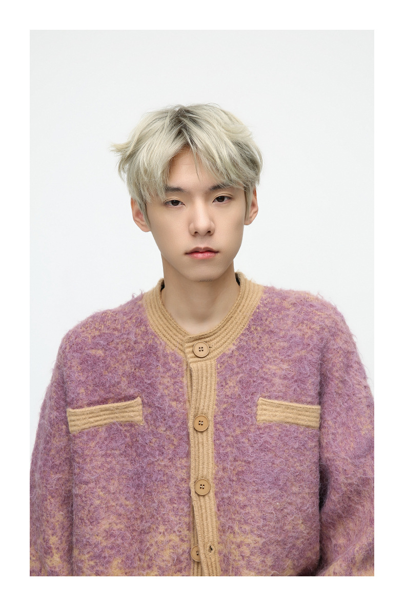 メンズ カーディガン  メンズ ブイネック ニットカーディガン 秋冬 全２色