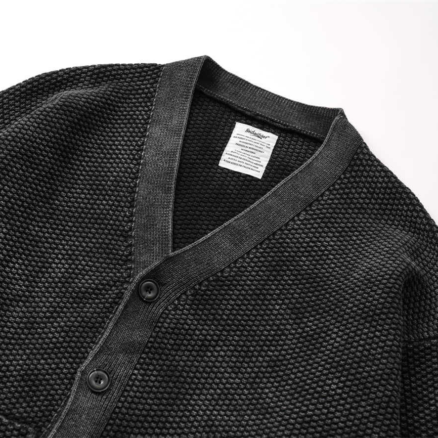 メンズ カーディガン  メンズ 古着風 ニットカーディガン 秋冬対応