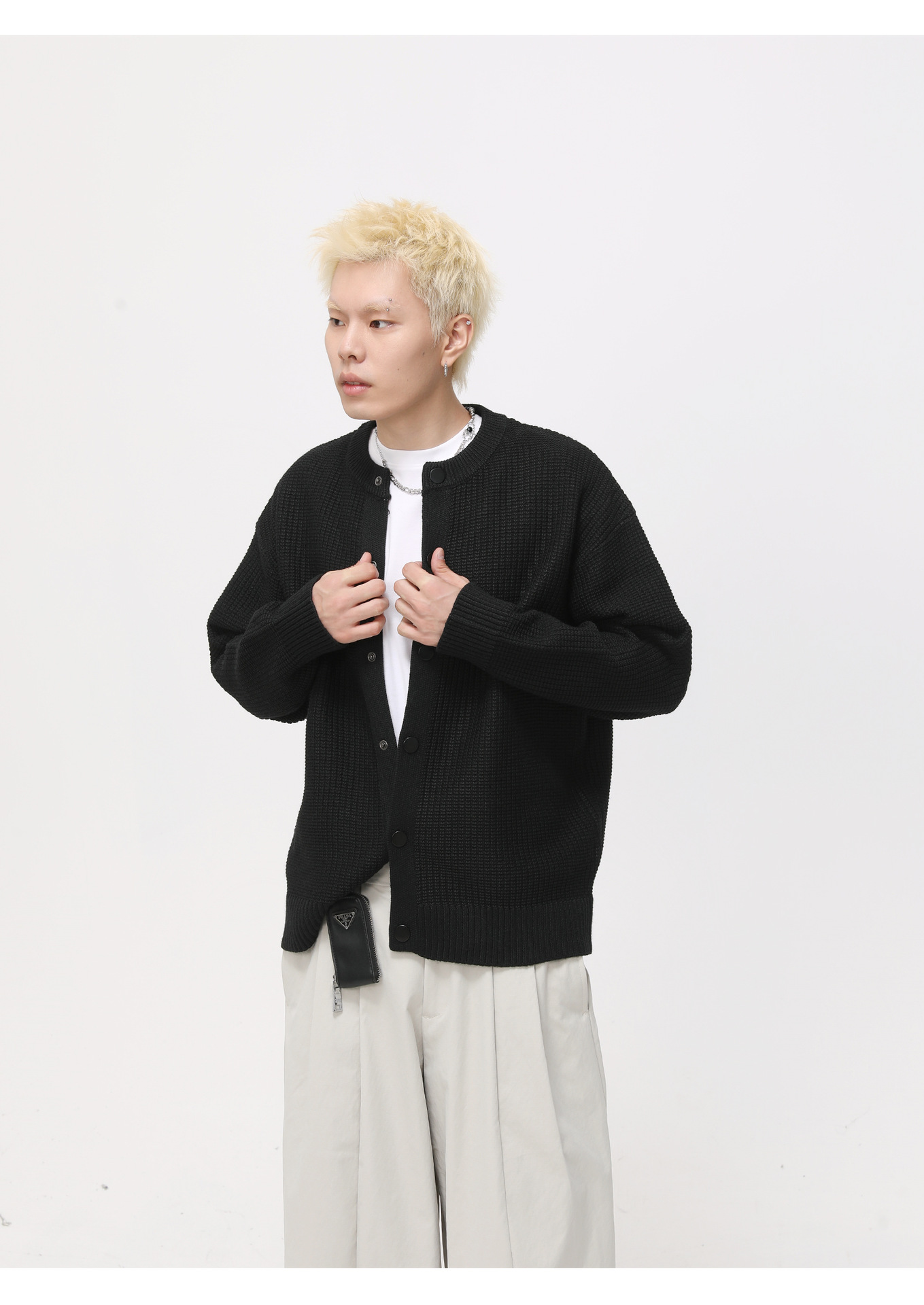 メンズ カーディガン  メンズ ニットカーディガン 秋冬新作 全3色