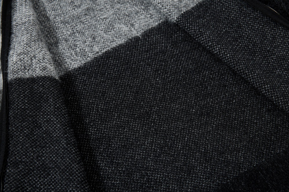 メンズ カーディガン  男性用ニットカーディガン秋冬新作幾何学模様