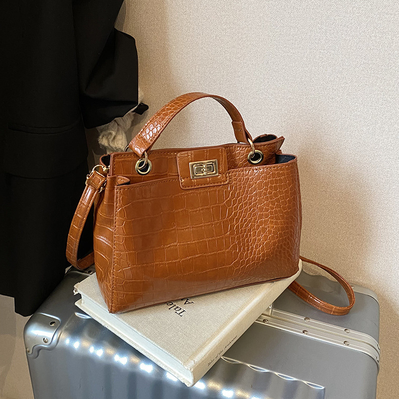 ビジネスバッグ レディース クロコ型押し ミニトート ショルダー