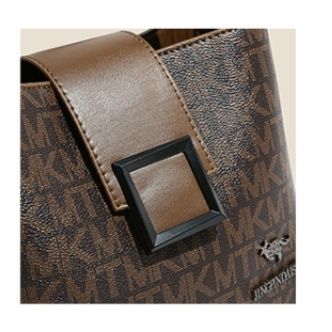 ビジネスバッグ レディース モノグラム柄 スクエアバックル ショルダーバッグ