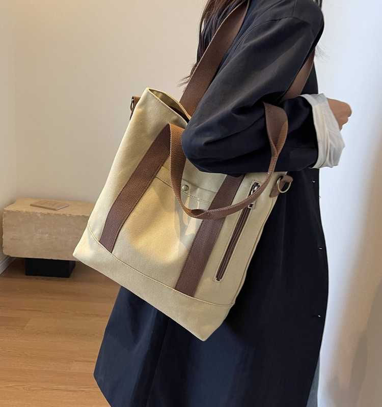 ビジネスバッグ レディース 上品シンプル 多機能キャンバストートバッグ