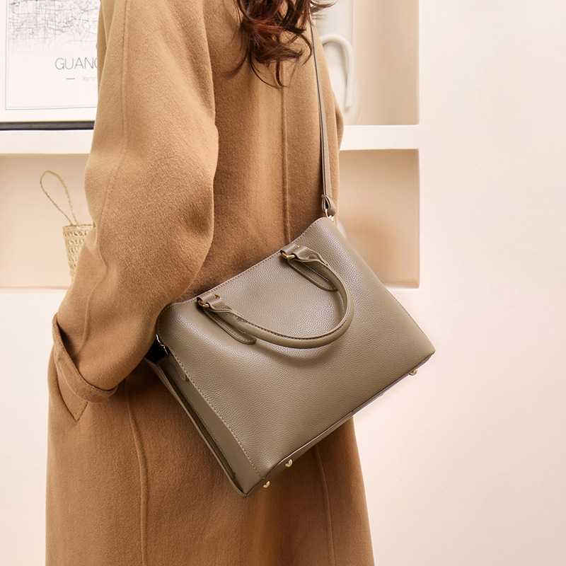 ビジネスバッグ レディース 多機能上品レザー調ハンドバッグ