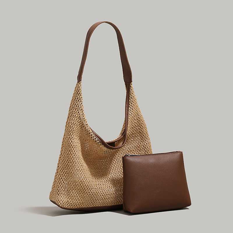 ビジネスバッグ レディース 夏の涼しげメッシュ編みトートバッグ