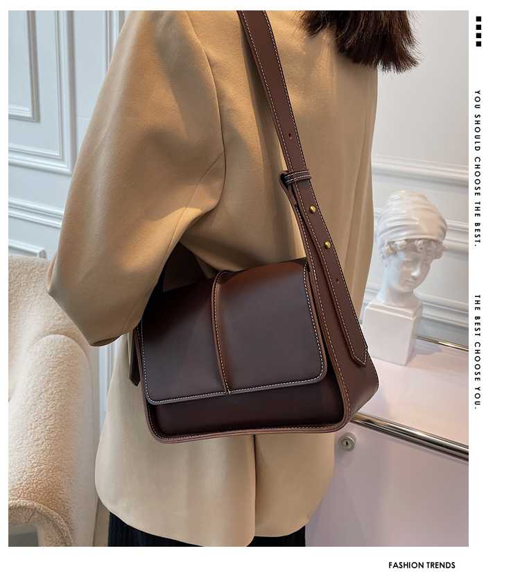 ビジネスバッグ レディース 上質レザーフラップショルダーバッグ