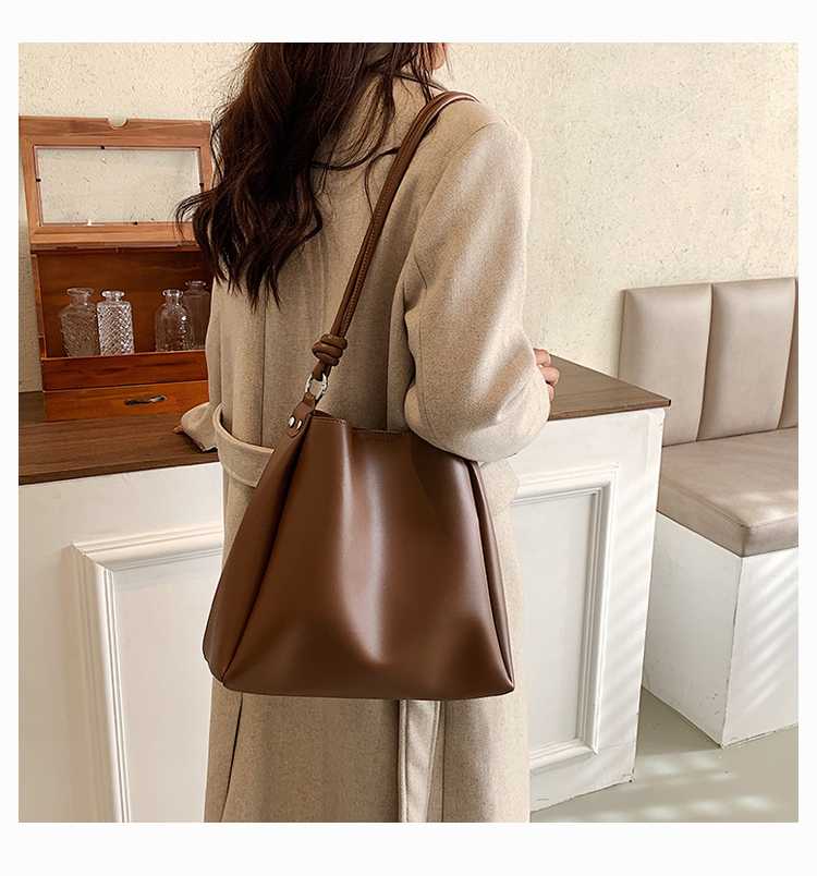 ビジネスバッグ レディース 洗練シンプルバケツ型ショルダー
