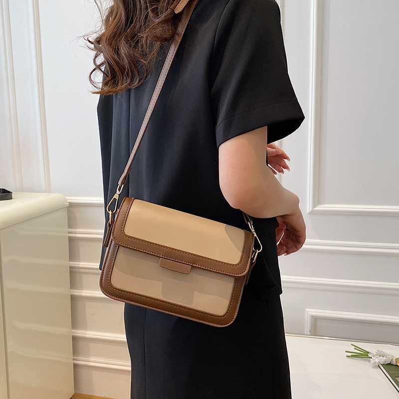 ビジネスバッグ レディース 上品格子模様フラップショルダー