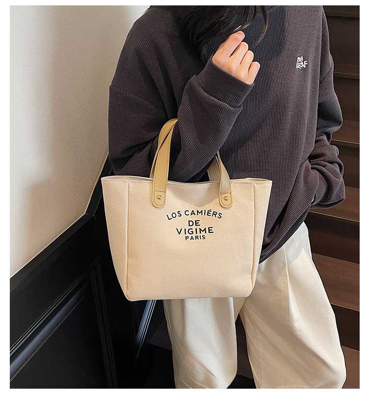 ビジネスバッグ レディース キャンバス風ミニトートバッグ