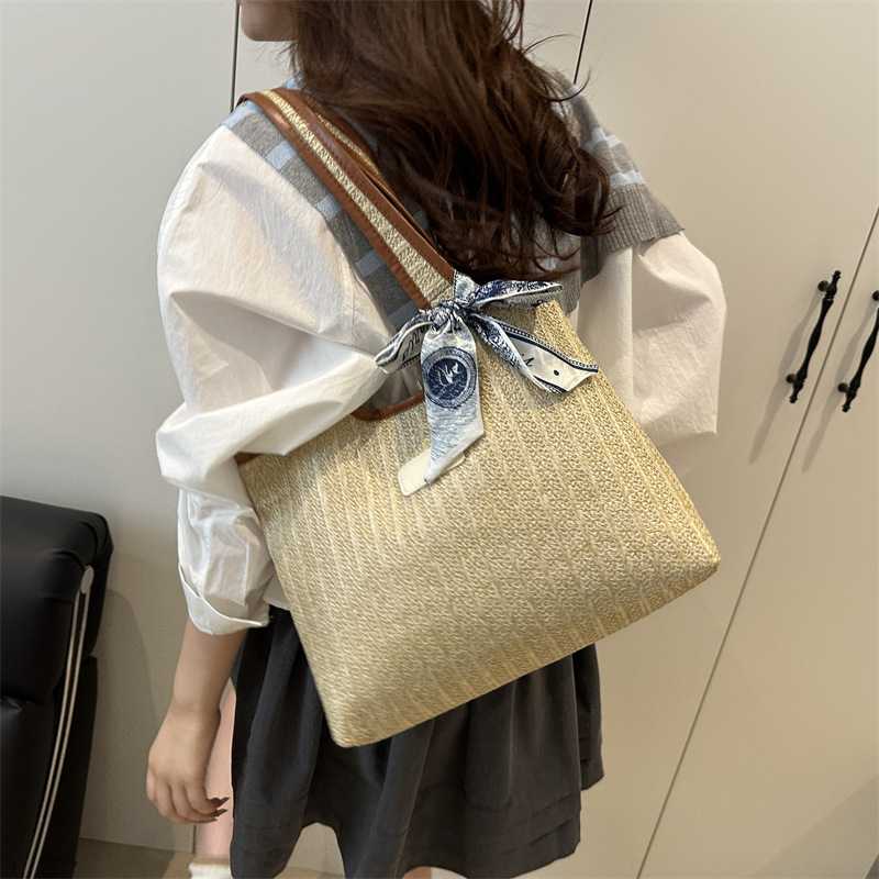 ビジネスバッグ レディース 華麗リボン付き 編み込みトートバッグ