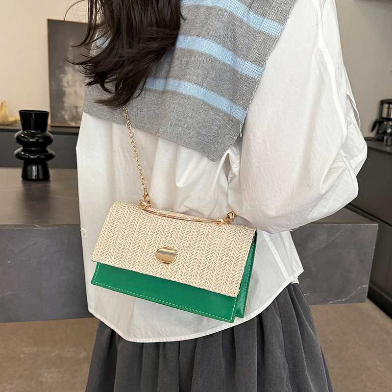 ビジネスバッグ レディース 編み込み風チェーンミニショルダー