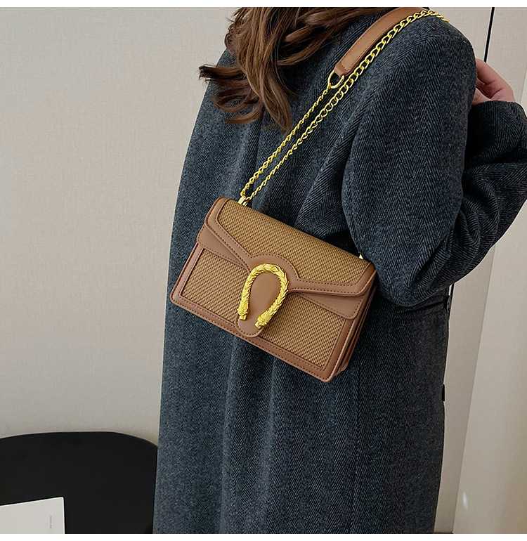 ビジネスバッグ レディース 上品チェーンフラップショルダーバッグ