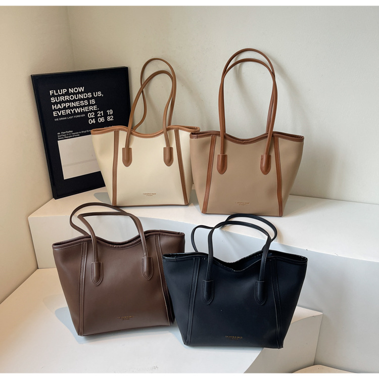 ビジネスバッグ レディース 上品シンプルバイカラートート