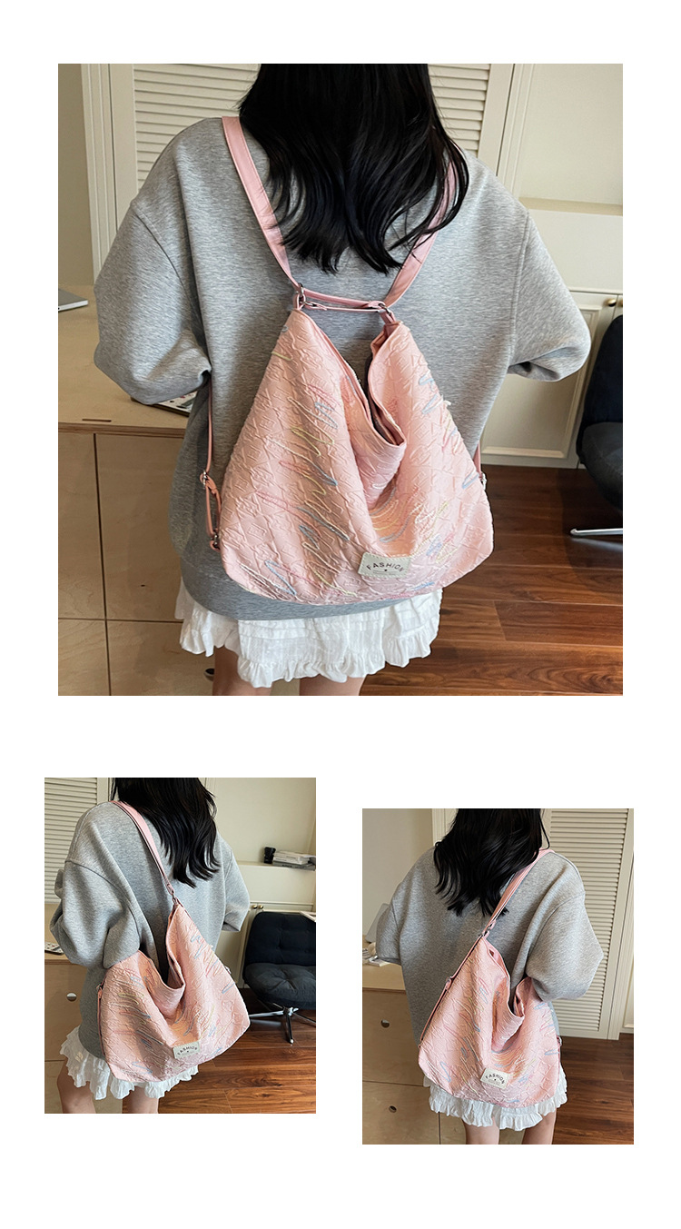 ビジネスバッグ レディース キルティング刺繍入り多機能ショルダー
