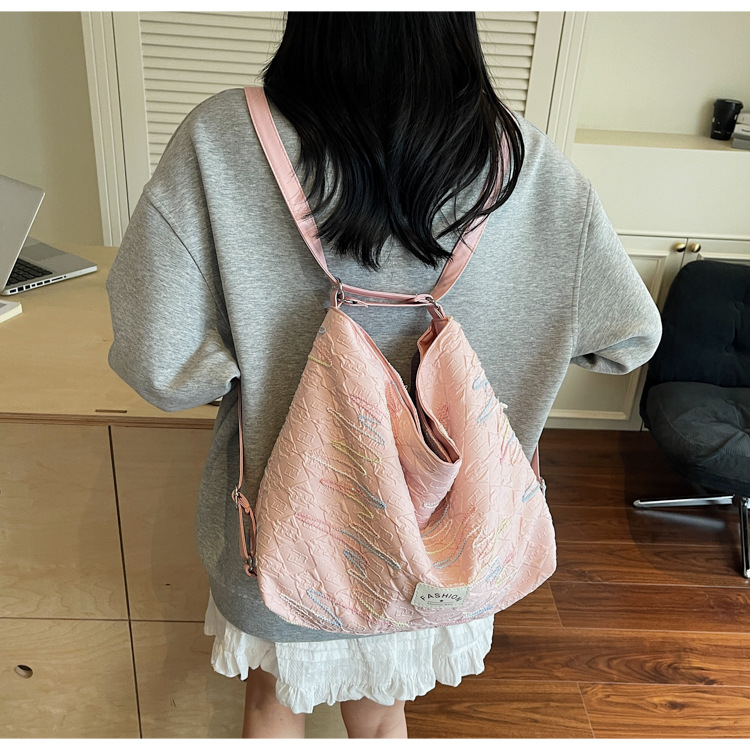 ビジネスバッグ レディース キルティング刺繍入り多機能ショルダー