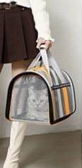猫キャリーバッグ 通気性抜群メッシュ窓付き通院用猫キャリーバッグ