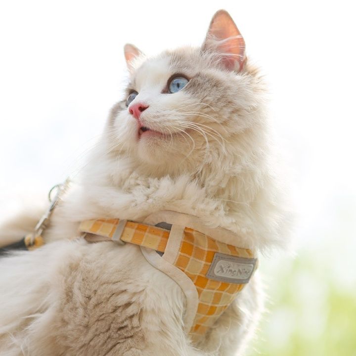 猫キャリーバッグ 格子柄メッシュ付き抱っこ型猫用スリング