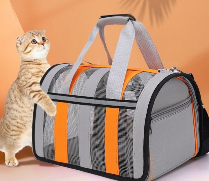 猫キャリーバッグ 通気性抜群三段階サイズ展開軽量猫用持ち運び鞄