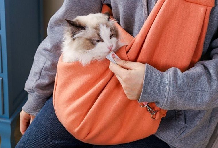 猫キャリーバッグ 猫用スリング型ショルダーキャリーバッグ