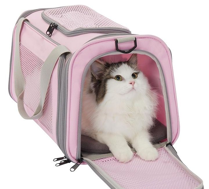 猫キャリーバッグ 折りたたみ式メッシュ猫用ソフトキャリーバッグ