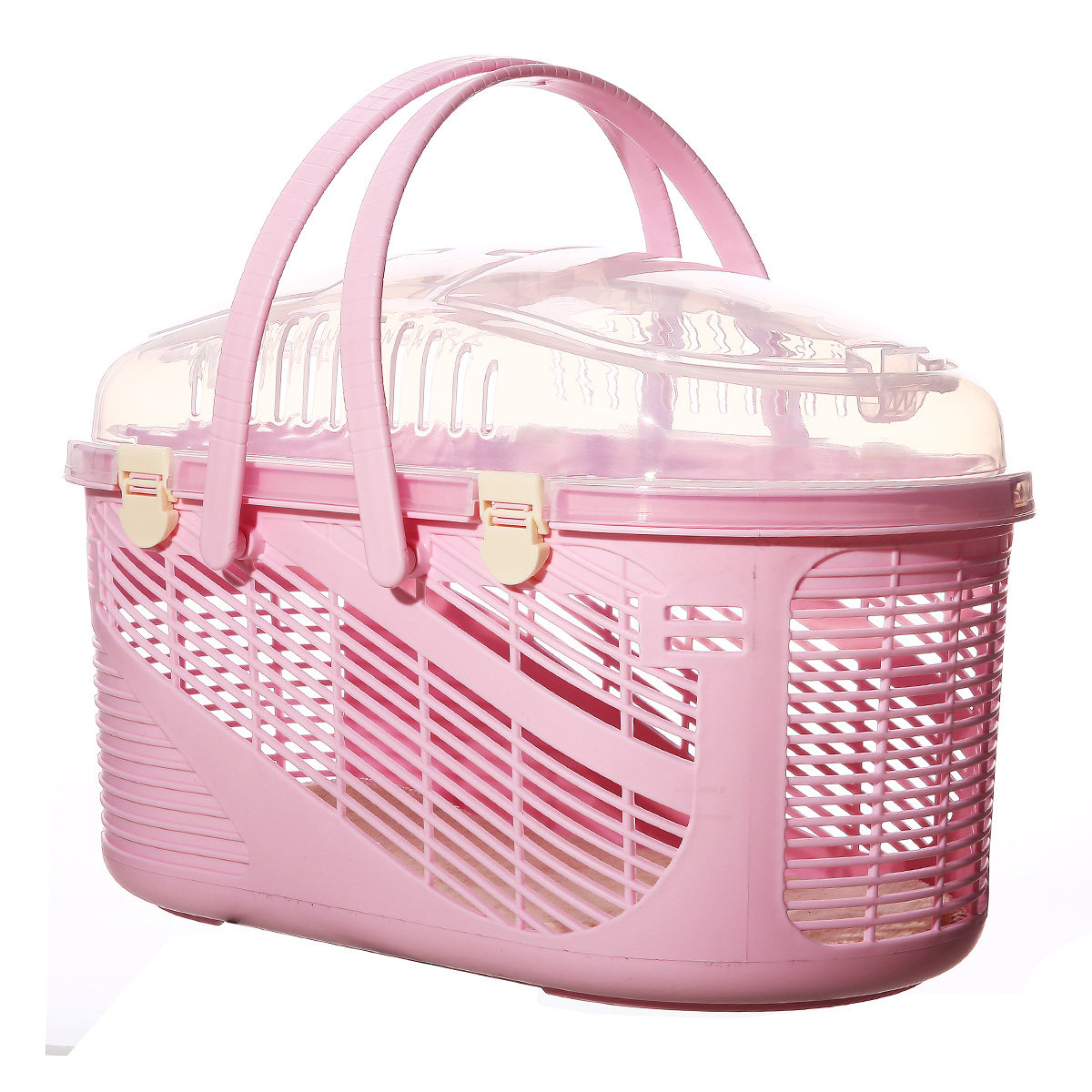 猫キャリーバッグ 透明ドーム型通気性抜群ハードキャリーバスケット