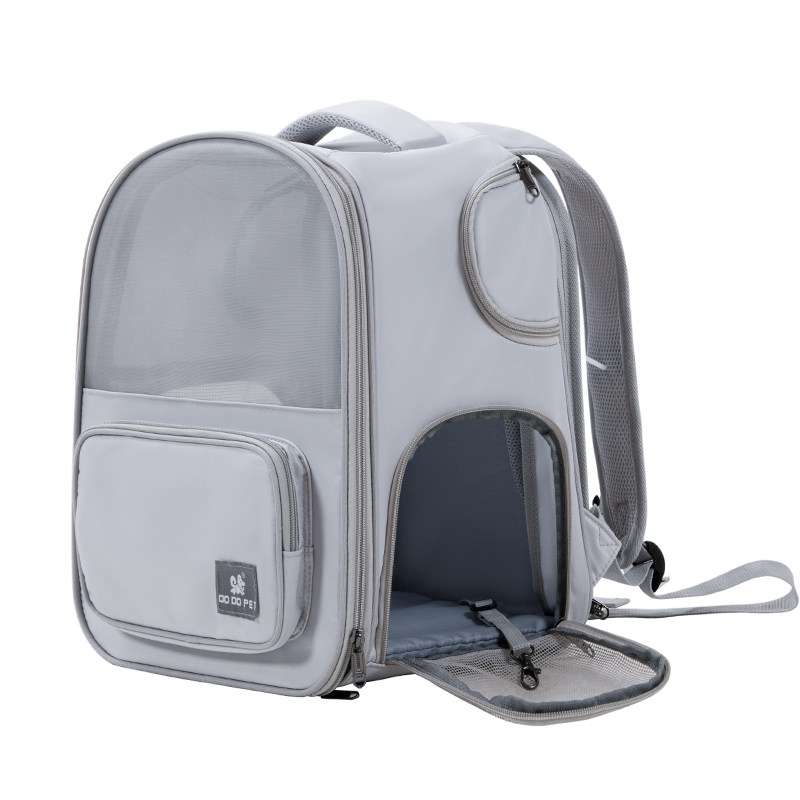 猫キャリーバッグ 透明窓付き多機能猫用リュック型キャリーバッグ