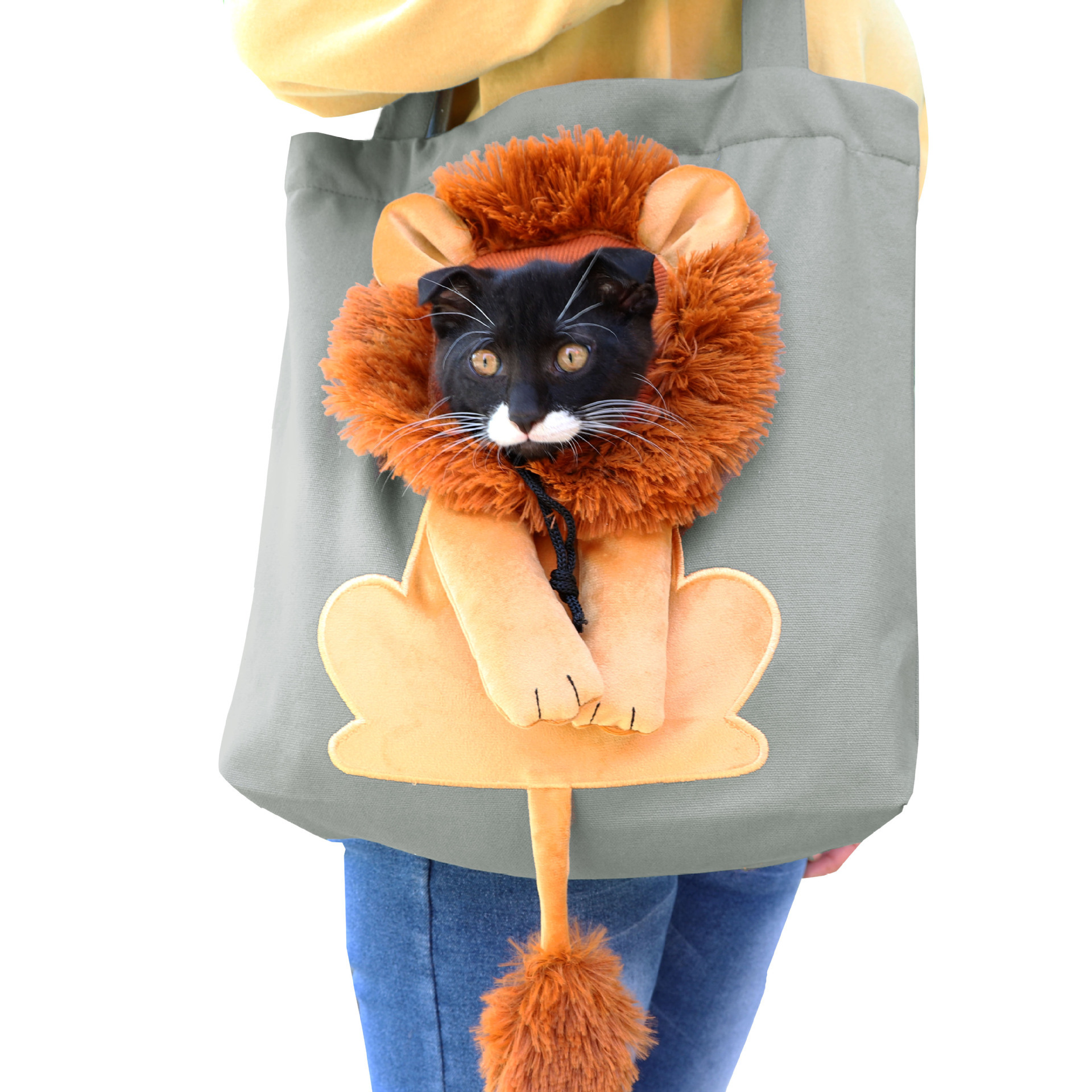 猫キャリーバッグ ライオン立体デザイン猫用トートキャリーバッグ