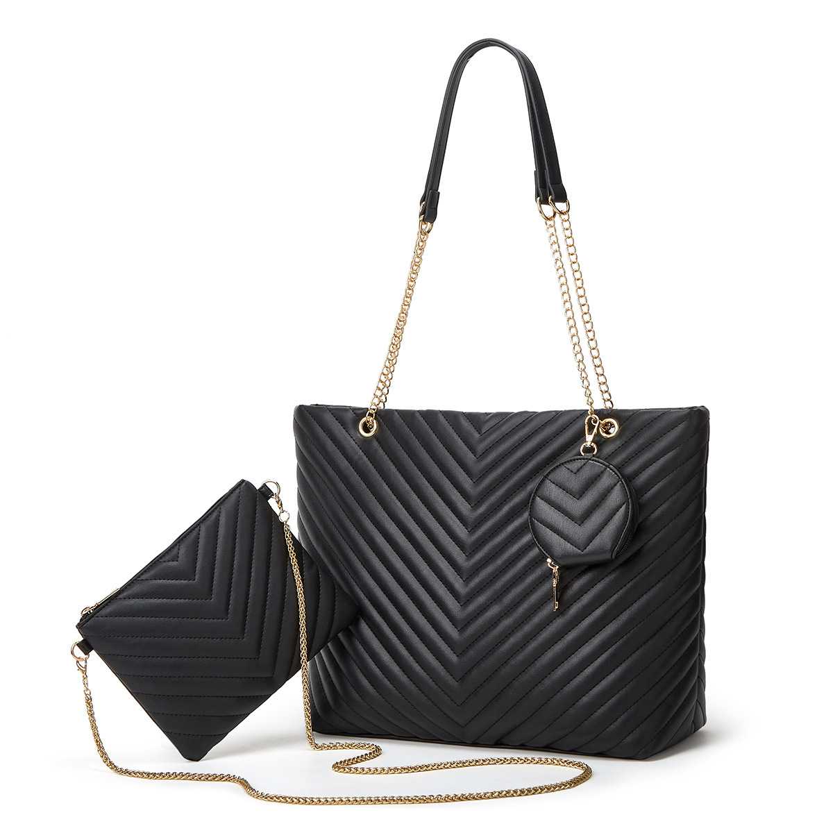 キャリー オン バッグ キルティングデザイン チェーントート