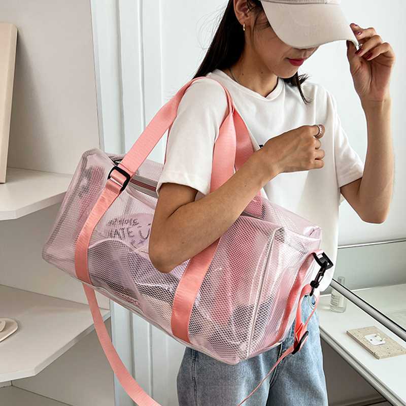 キャリーオンバッグ メッシュデザイン 軽量スポーツトート