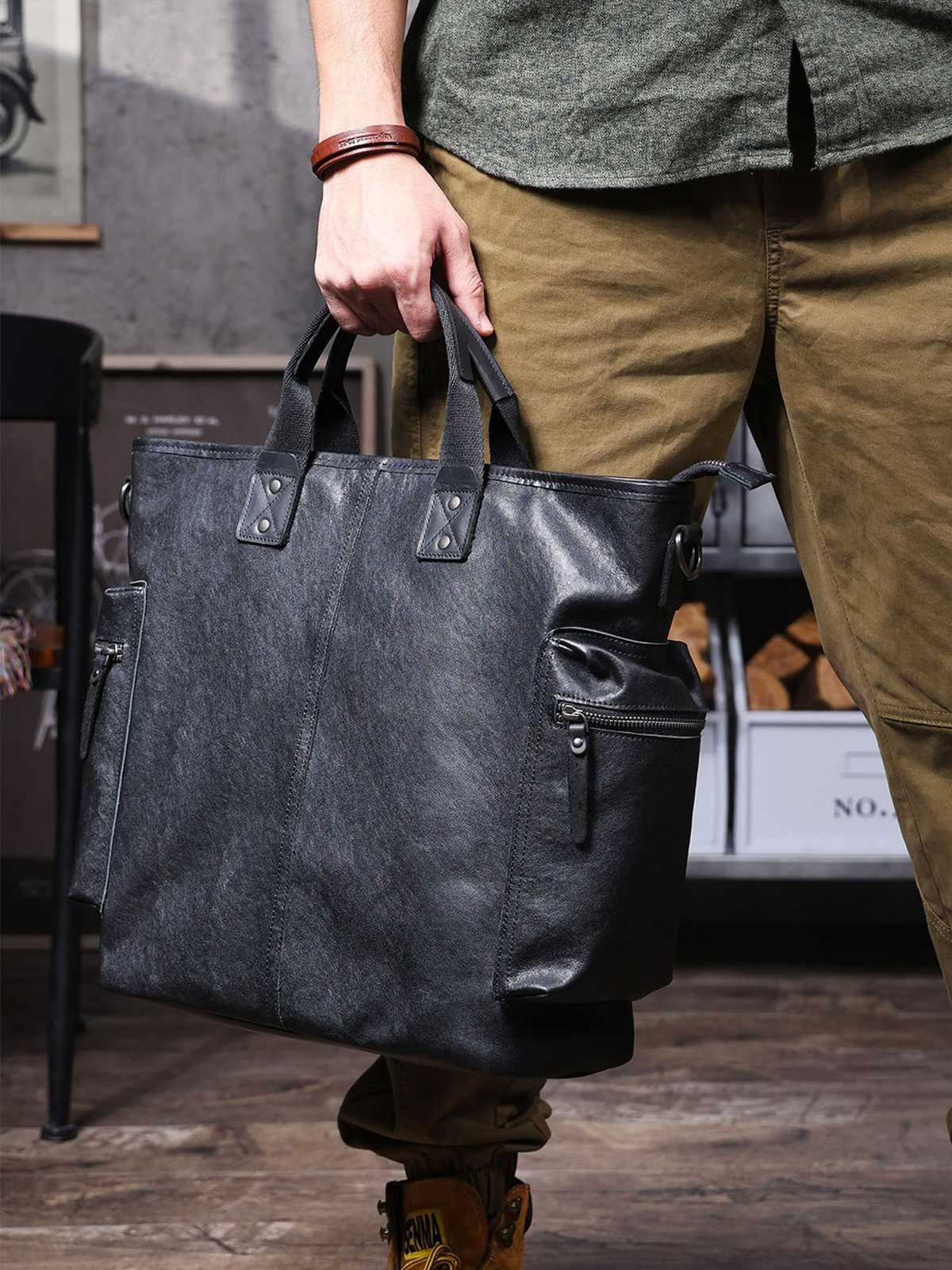 キャリーオンバッグ 職人技が光る本革マルチトート