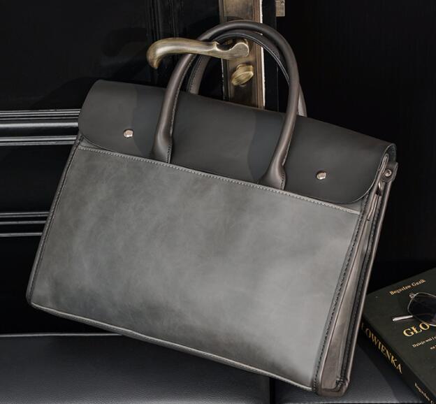 キャリーオンバッグ 男性用合皮ショルダー付きハンドバッグ