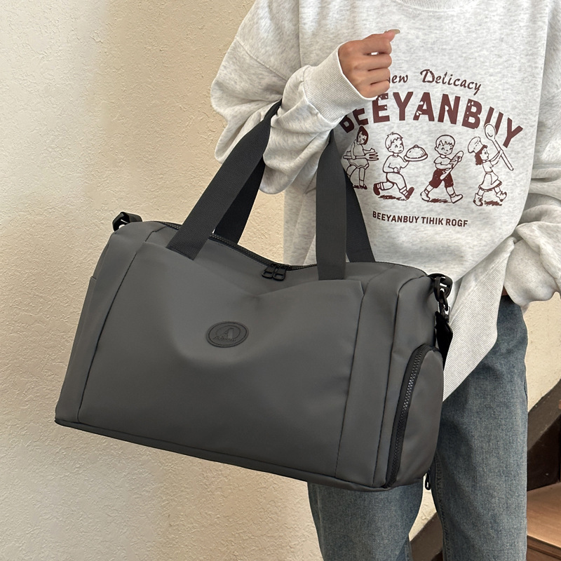 キャリーオンバッグ 軽量撥水加工キャリーケース装着可能ボストンバッグ