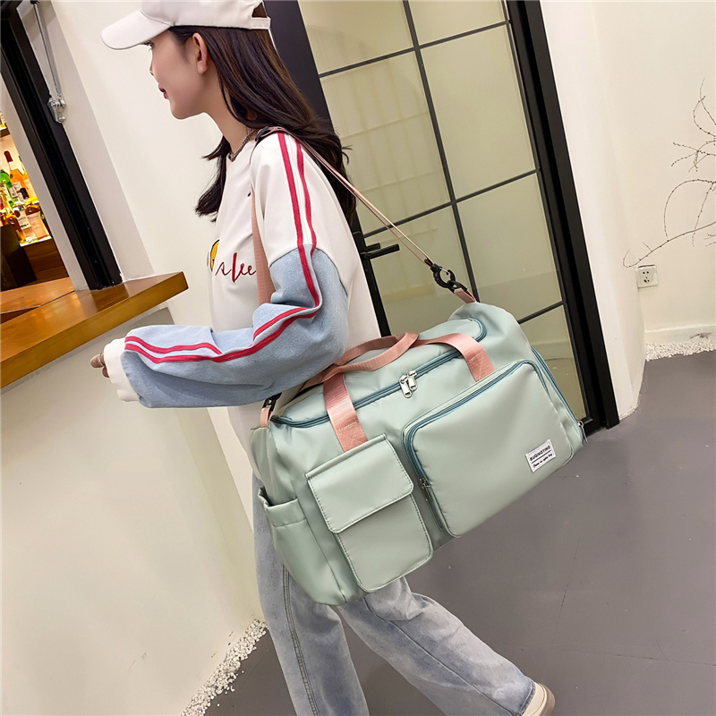 キャリーオンバッグ 多機能ポケット付き旅行ボストンバッグ